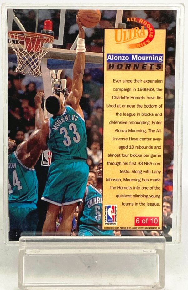 1992-93 Ultra Rookie Alonzo Mourning RC #6-10 (2) 1992-93 Ultra Rookie Alonzo Mourning RC #6-10 (2)