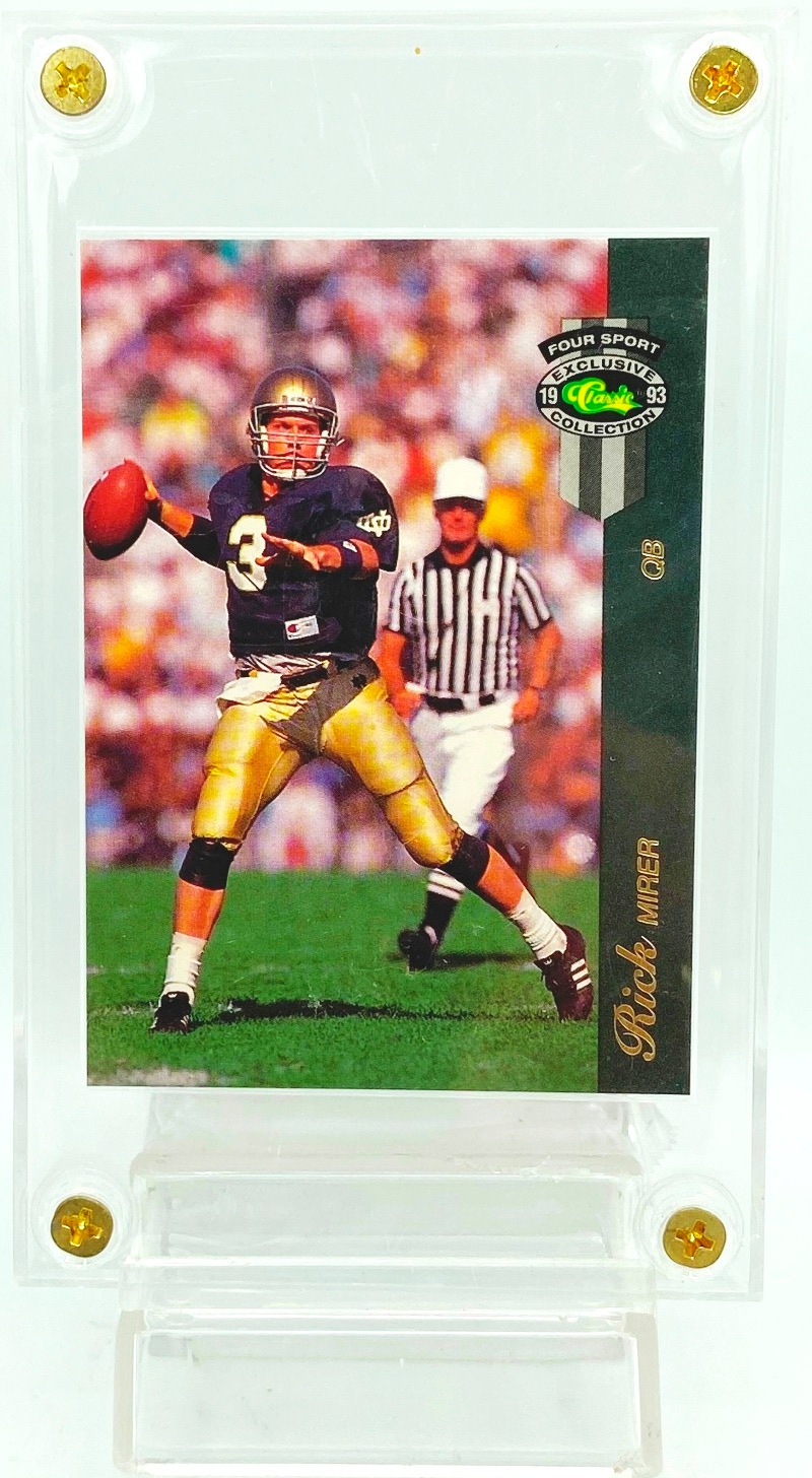 1993 Classic 4-S Exclusive Rick Mirer RC #8 (1)
