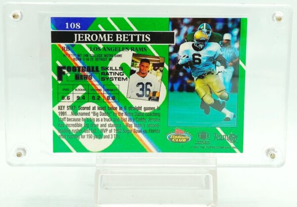 1993 Stadium Club Draft Jerome Bettis RC #108 (3)