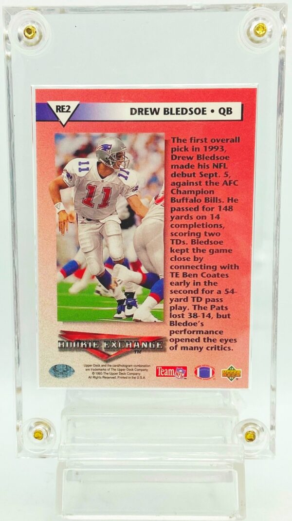 1993 UD Rookie Exchange Drew Bledsoe RC #RE2 (3) 1993 UD Rookie Exchange Drew Bledsoe RC #RE2 (3)