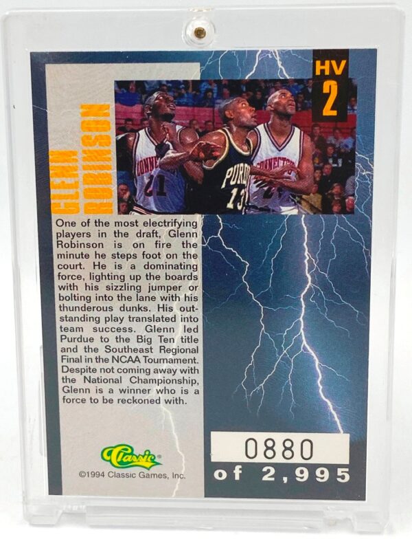 1994-95 Classic 4 Sport Glenn Robinson RC#HV2 (2)