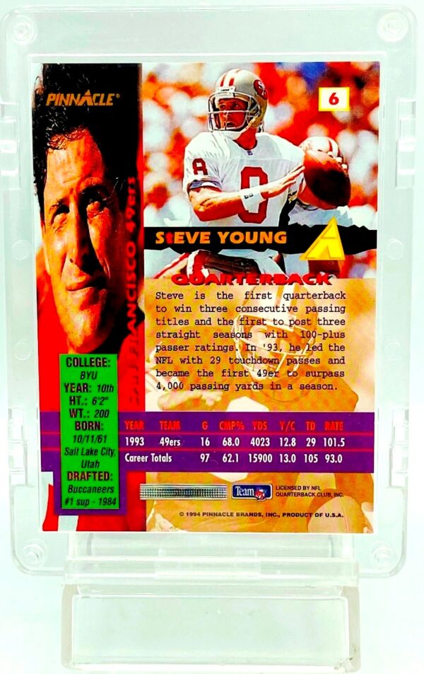 1994 Pinnacle Canton Steve Young #6 (2)
