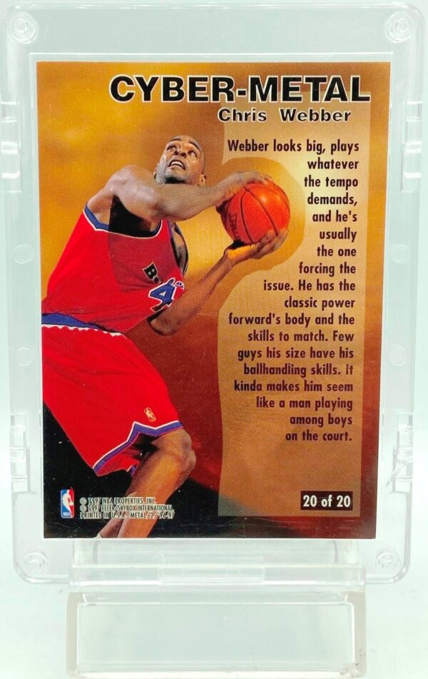 1996 Fleer Cyber-Metal Chris Webber #20 (2) 1996 Fleer Cyber-Metal Chris Webber #20 (2)