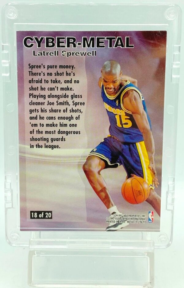 1996 Fleer Cyber-Metal Latrell Sprewell #18 (2) 1996 Fleer Cyber-Metal Latrell Sprewell #18 (2)
