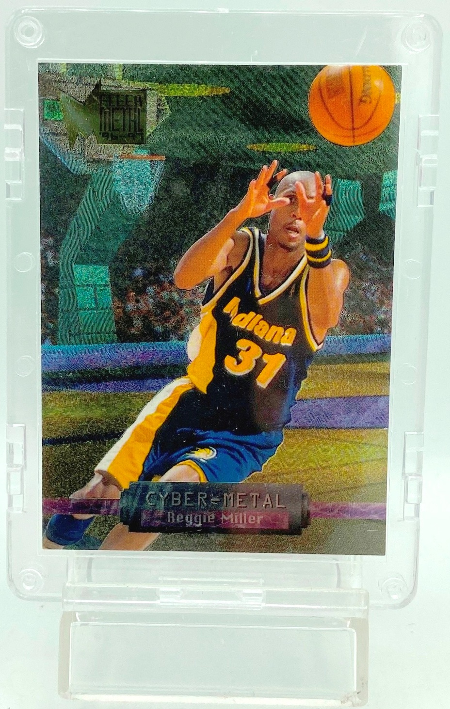 1996 Fleer Cyber-Metal Reggie Miller #10 (1)