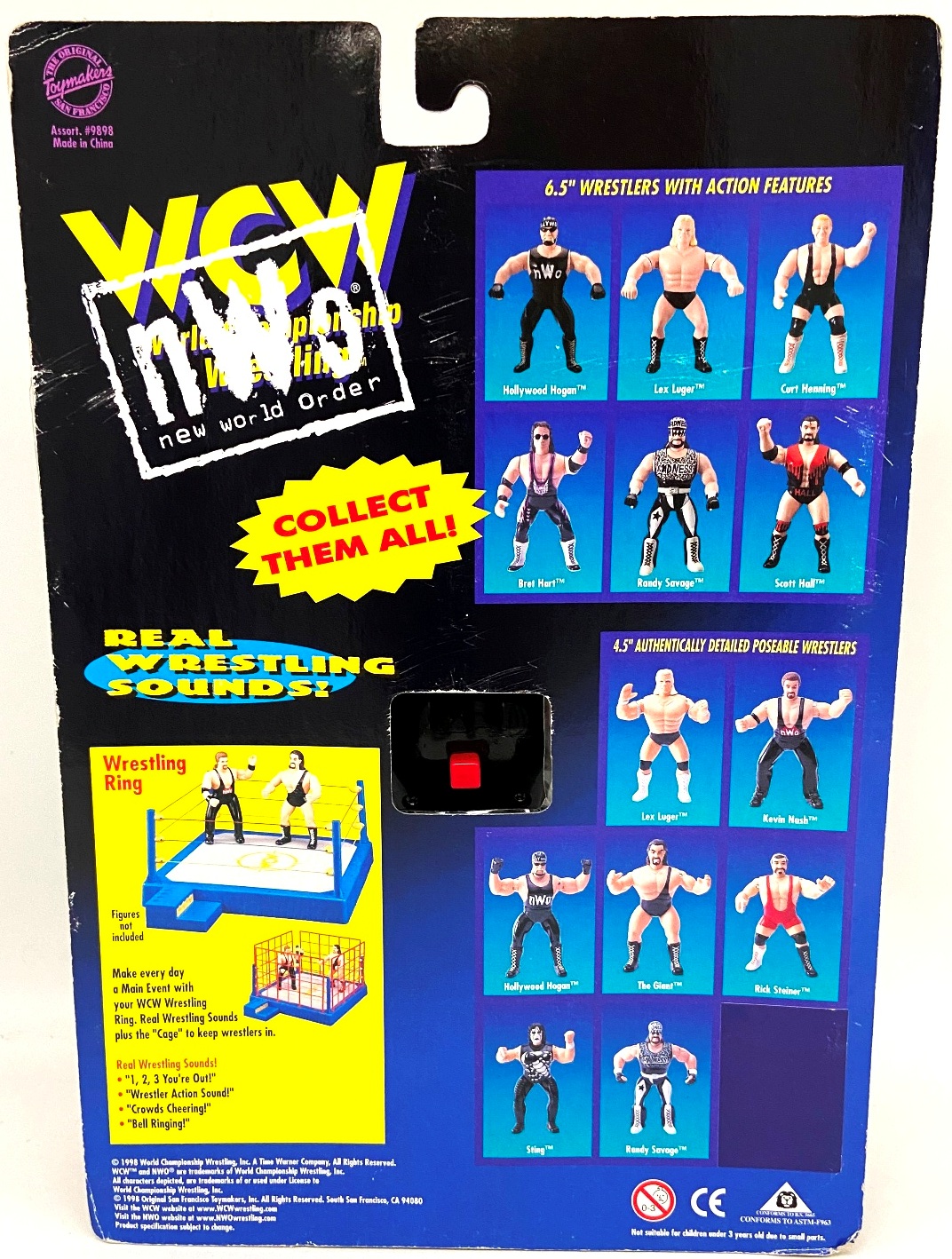 1998 SF Toymakers Hollywood Hogan WCW/NWO (Clothes-Line Action)