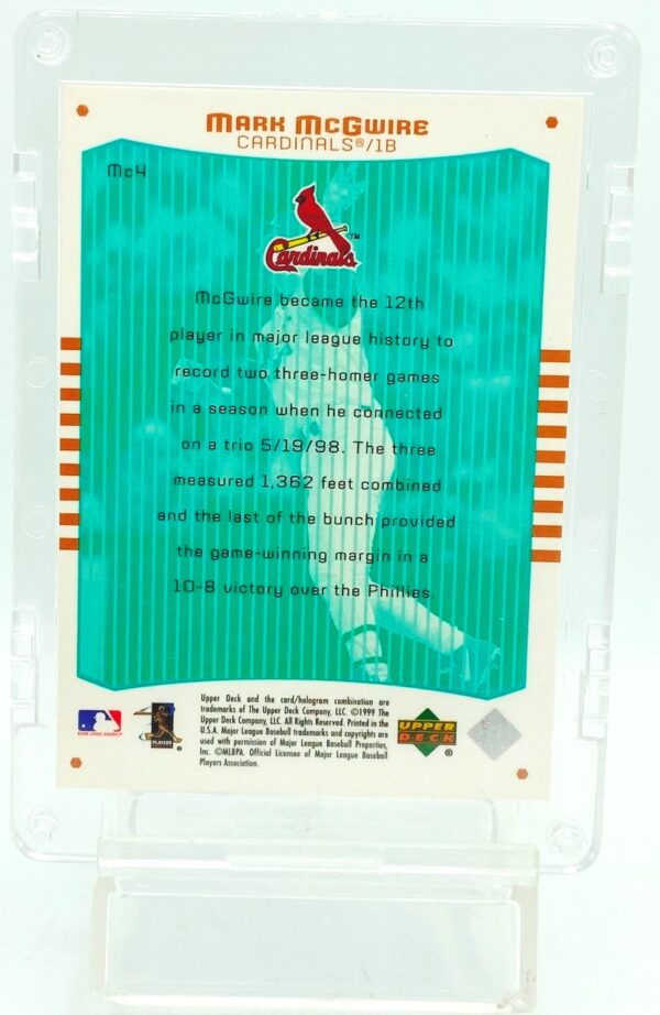 1999 UD Power Mark Mark McGwire #Mc4 (2) 1999 UD Power Mark Mark McGwire #Mc4 (2)
