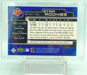 1999 Upper Deck Rookie Matt Riley RC #9 (2)