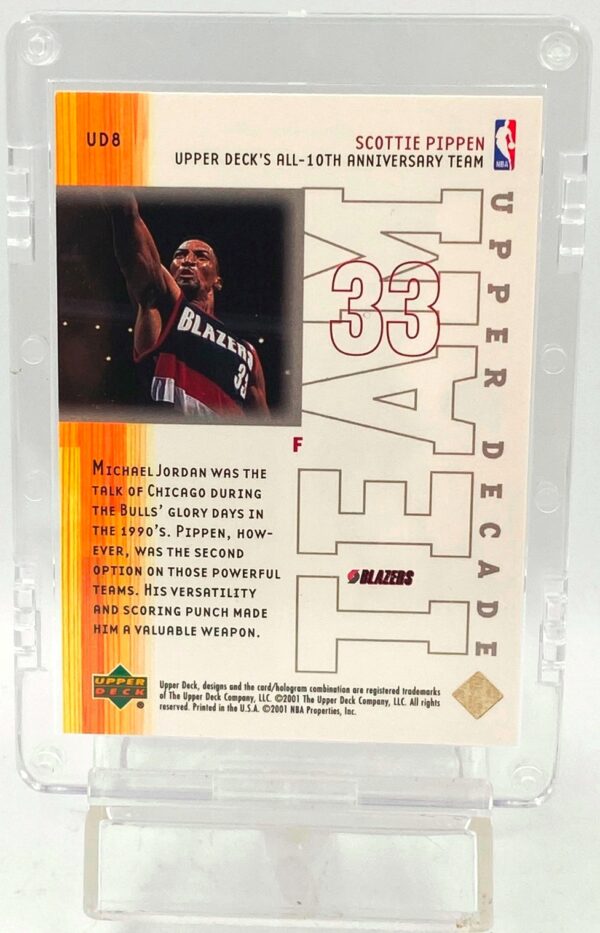 2001 UD Decade Team Scottie Pippen Card #UD8 (2)