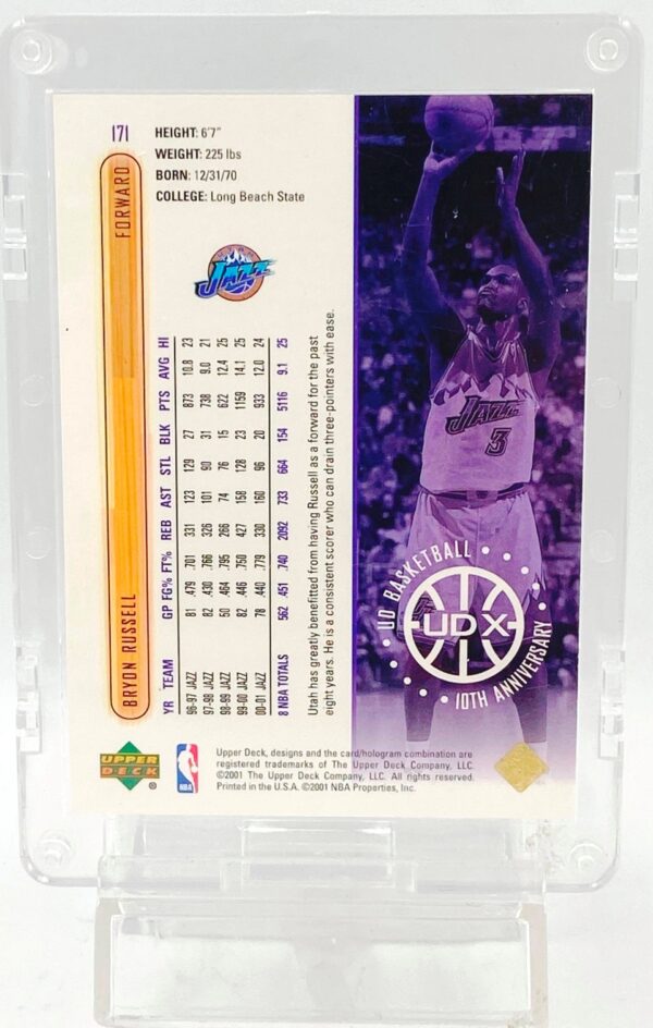 2001 UDX NBA Bryon Russell Card #171 (2) 2001 UDX NBA Bryon Russell Card #171 (2)