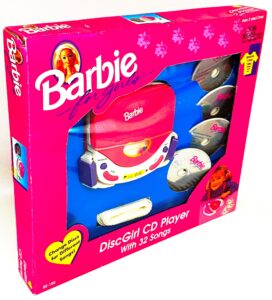 1995 Barbie Disco Girl CD Player Box Set Open (3)
