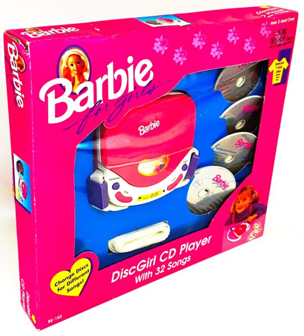1995 Barbie Disco Girl CD Player Box Set Open (3)