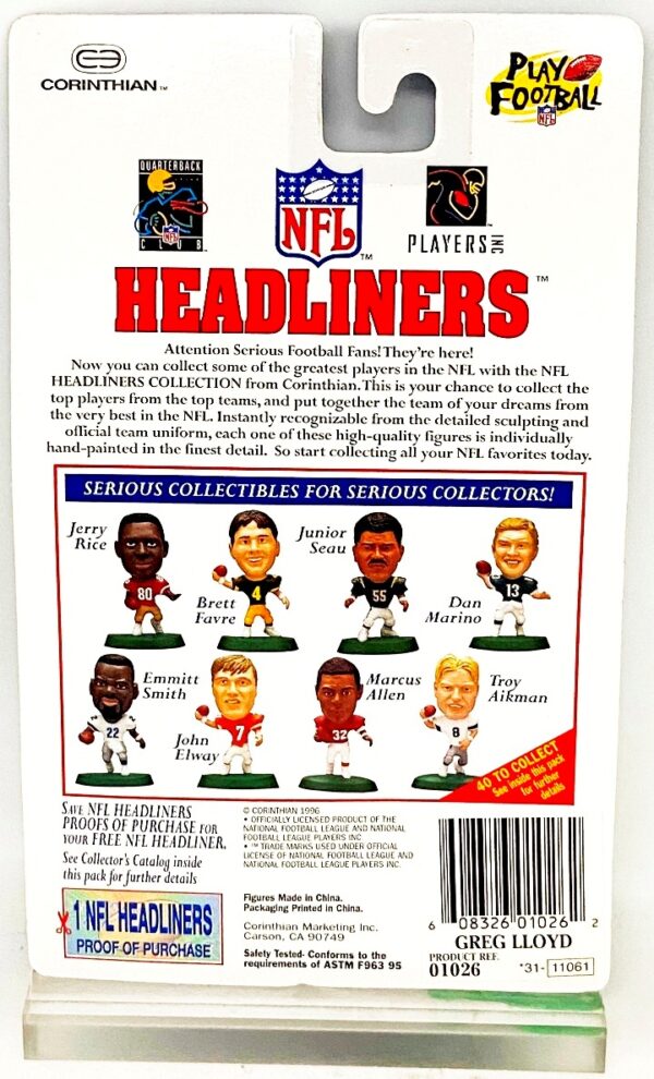 1996 Corinthian Headliners NFL Greg Lloyd (4) 1996 Corinthian Headliners NFL Greg Lloyd (4)