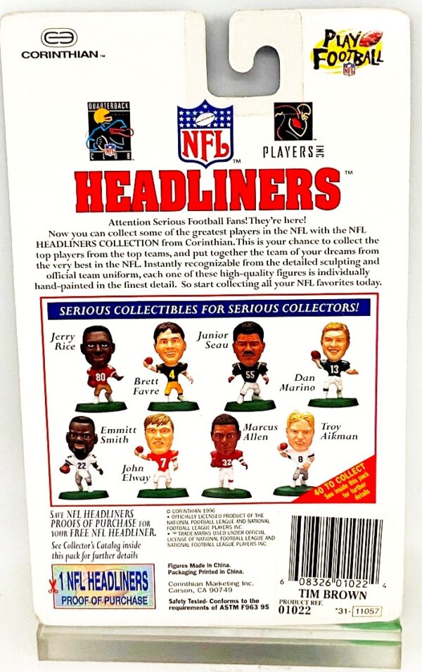 1996 Corinthian Headliners NFL Tim Brown (4)