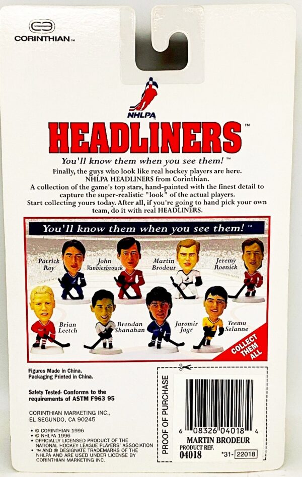 1996 Headliners S-Series NHL Martin Brodeur (5)