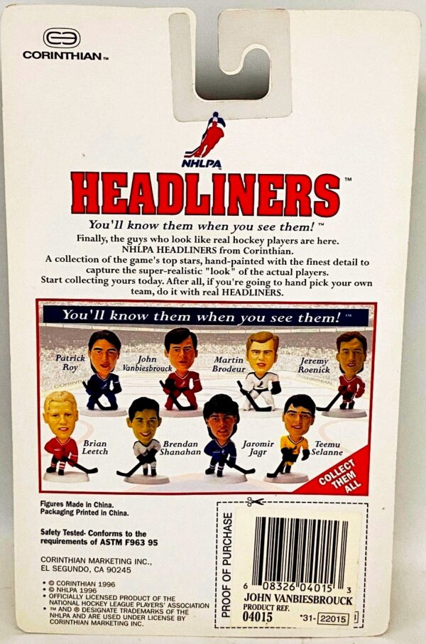 1996 Headliners SS NHL John Vanbiesbrouck (5) 1996 Headliners SS NHL John Vanbiesbrouck (5)