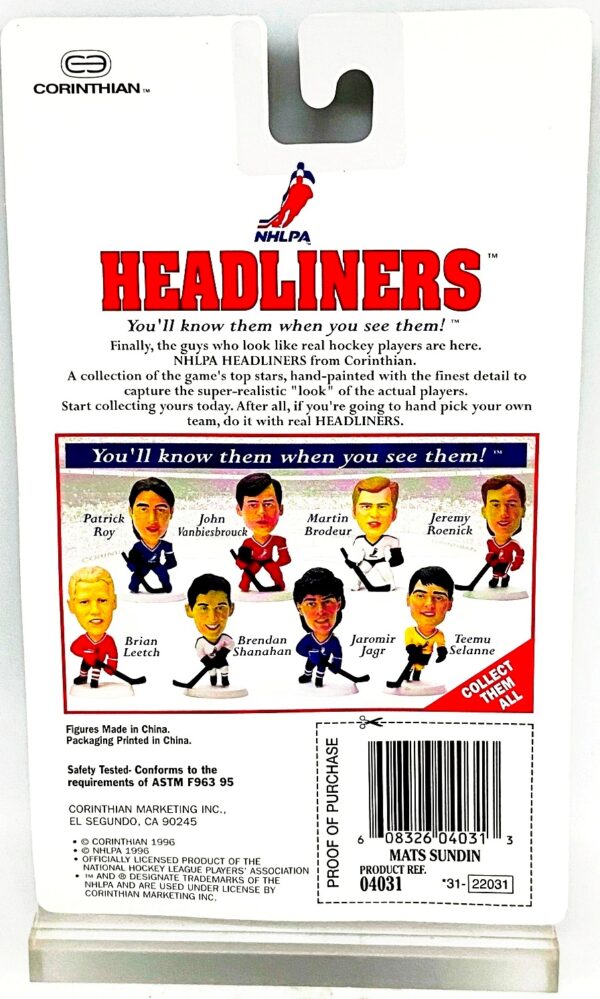 1996 Headliners SS NHL Mats Sundin (4)