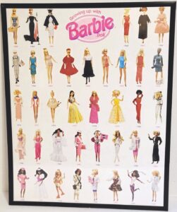 1997 Barbie Growing Up Barbie Doll Poster Framed