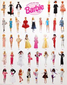 1997 Barbie Growing Up With Barbie Doll Poster -B