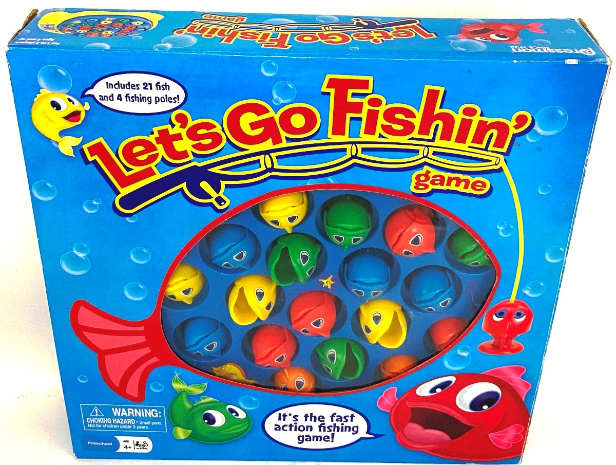 2015 Pressman Toy Corp. Lets Go Fishing (14 Player Game) Motorized Game "Rare" (2015) Now And