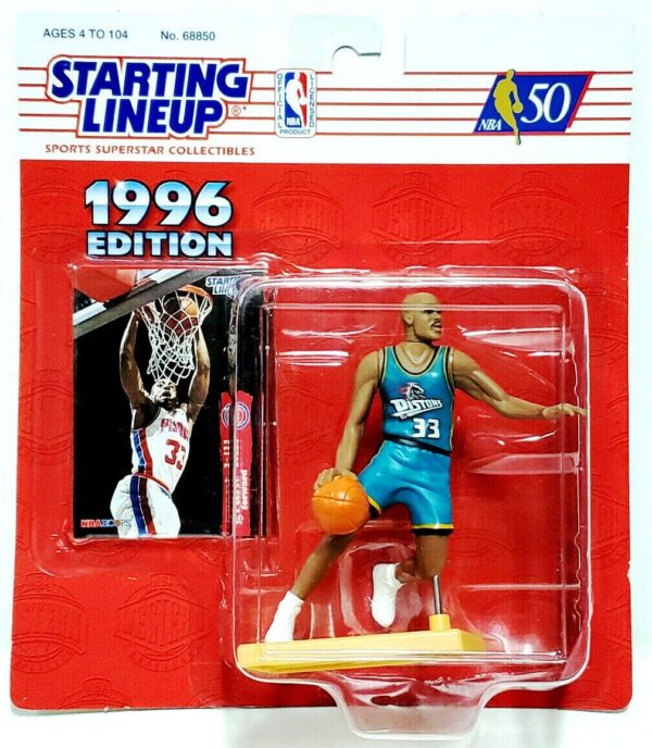 Vintage 1996 Edition Starting Lineup Grant Hill "Green Uniform" (NBA 50-Sports Superstar Collectibles) w/Pistons - Player' Collector's Trading Card (Kenner Collection) “Rare-Vintage (1996)
