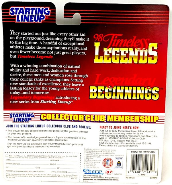 1998 SLU Legendary Beginnings Larry Bird (4) 1998 SLU Legendary Beginnings Larry Bird (4)