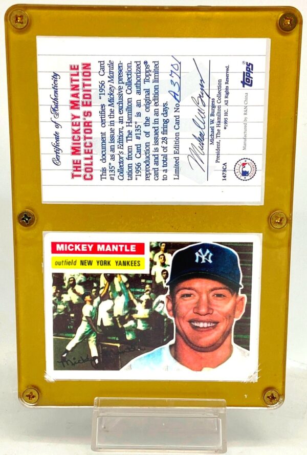 1956 Topps Mickey Mantle Ceramic Card #135 Set(2)