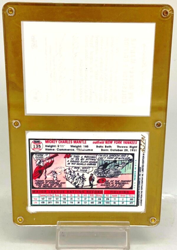 1956 Topps Mickey Mantle Ceramic Card #135 Set(4)