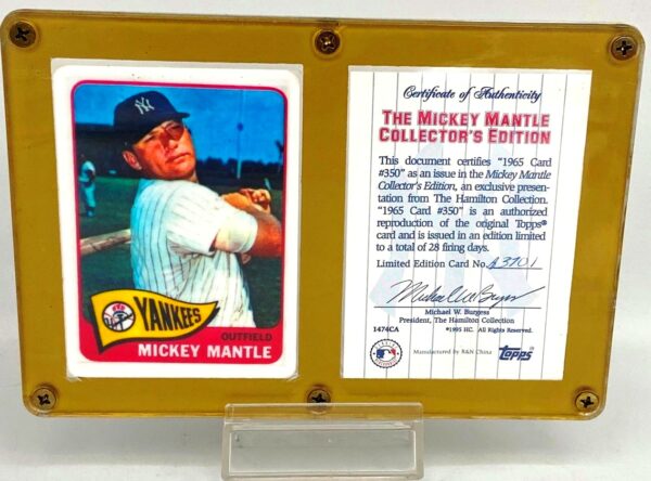 1965 Topps Mickey Mantle Ceramic Card #350 Set(3)