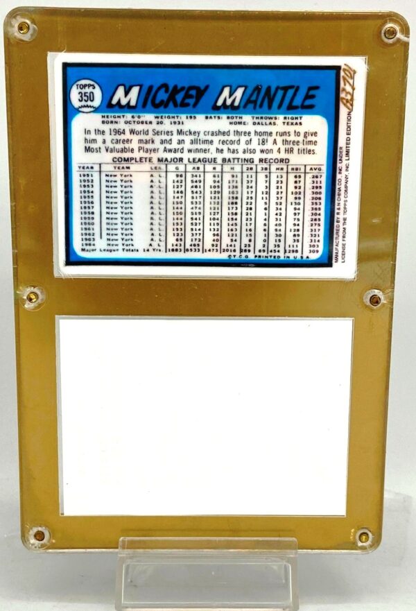 1965 Topps Mickey Mantle Ceramic Card #350 Set(4)