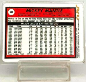 1969 Topps Mickey Mantle Ceramic Card #500 (2)