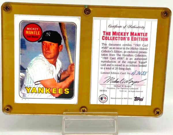 1969 Topps Mickey Mantle Ceramic Card #500 Set(2)
