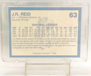 1990 NC Tar Heel Basketball J. R. Reid #63 (2)