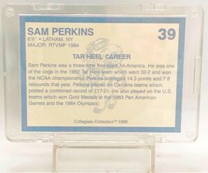 1990 NC Tar Heel Basketball Sam Perkins #39 (2)
