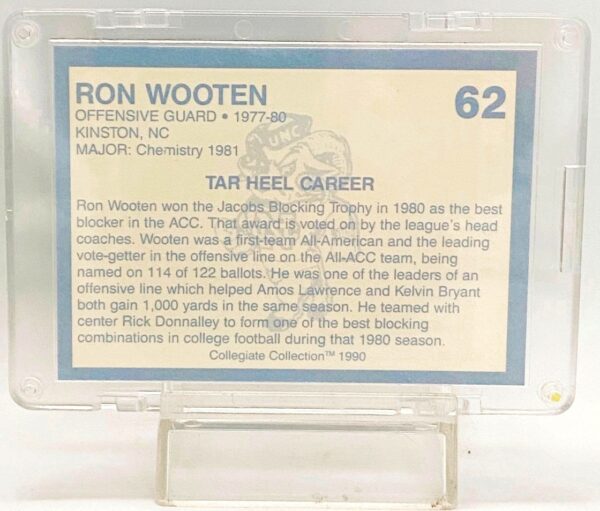 1990 NC Tar Heel football Ron Wooten #62 (2) 1990 NC Tar Heel football Ron Wooten #62 (2)