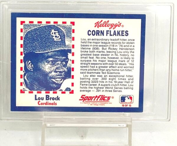 1991 Kellogg's Lou Brock #10 (4)