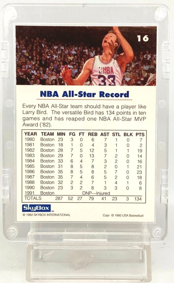 1992 Skybox USA Larry Bird #16 (2)
