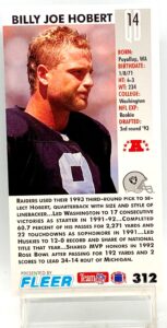 1993 Fleer Game '93 Billy Joe Hobert #312 (2)