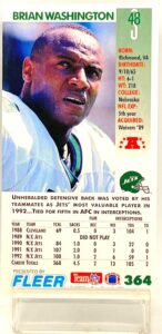 1993 Fleer Game '93 Brain Washington #364 (2)