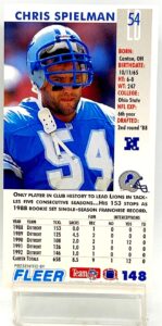 1993 Fleer Game '93 Chris Spielman #148 (2)