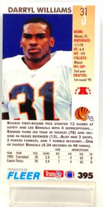 1993 Fleer Game '93 Darryl Williams #395 (2)