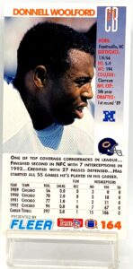 1993 Fleer Game '93 Donnell Woolford #164 (2)