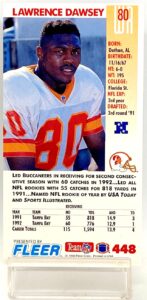 1993 Fleer Game '93 Lawrence Dawsey #448 (2)