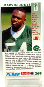 1993 Fleer Game '93 Marvin Jones #369 (2)