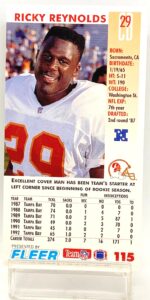 1993 Fleer Game '93 Ricky Reynolds #115 (2)