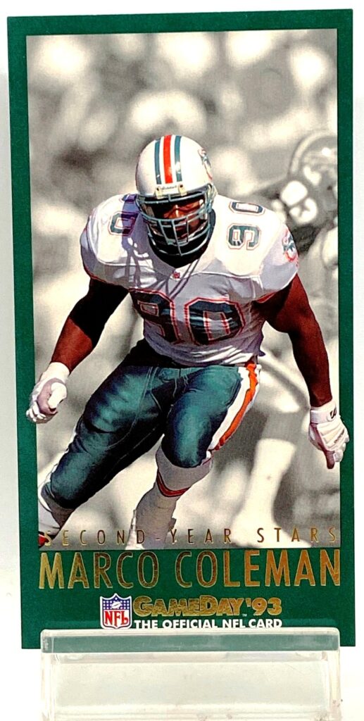1993 Fleer Game Day '93 2Y Marco Coleman #6(1)