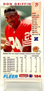 1993 Fleer Game Day '93 Don Griffin #104 (2)