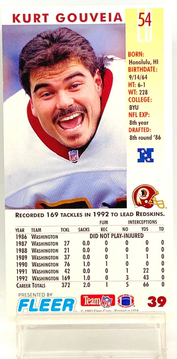 1993 Fleer Game Day '93 Kurt Gouveia #39 (2) 1993 Fleer Game Day '93 Kurt Gouveia #39 (2)