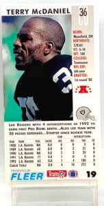 1993 Fleer Game Day '93 Terry McDaniel #19 (2)