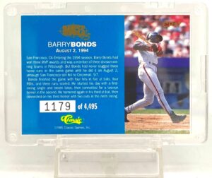 1995 Classic Images Barry Bonds Card #CP17 (2)